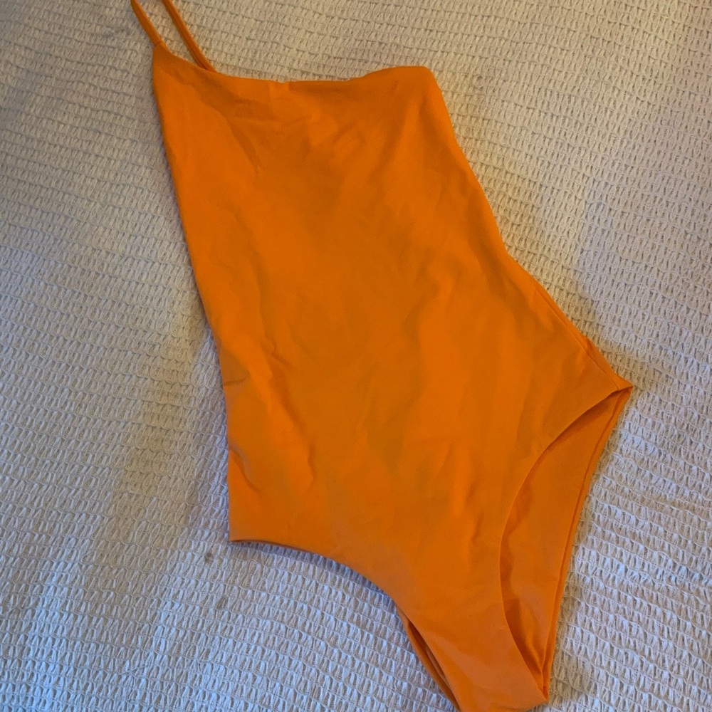 New Revolve x Alix NYC Seville Orange One-Shoulder One-Piece Swimsuit Bodysuit